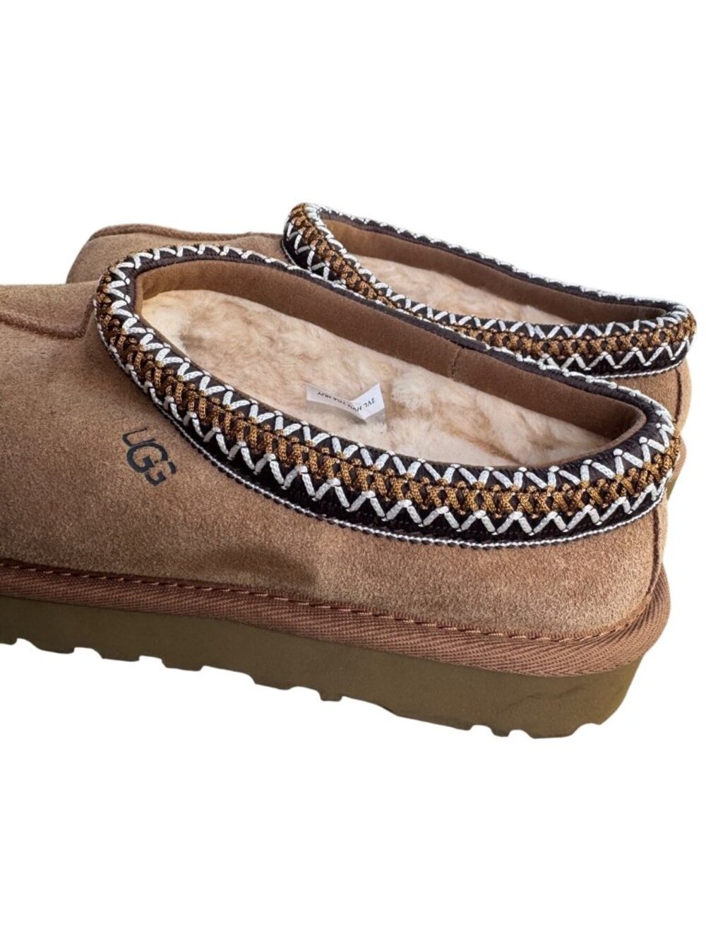 UGG Tasman Chestnut Slippers Womens Size 7 Suede Sheepskin Lined Shoes 1019066K - Picture 12 of 14